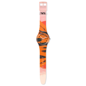 Swatch Barns-Grahams Orange and Red on Pink Watch